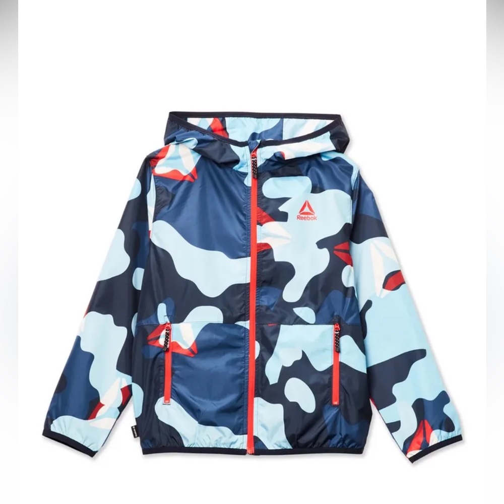 COPY - 💙❤️ PREOWNED Reebok Boy's Size Small 6-7 Navy
Hooded Logo 2 Zip Pockets